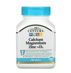 Витамины и минералы 21st Century Calcium Magnesium and Zinc with Vitamin D3 90 таблеток