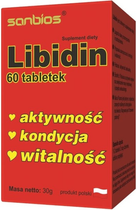 Харчова добавка Sanbios Libidin 60 таблеток підвищує життєвий тонус чоловіків (5908230845116) - зображення 1