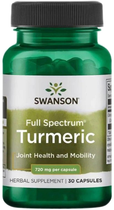 Suplement diety Swanson Turmeric Kurkuma 720mg 30 kapsułek (87614112404)