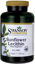 Харчова добавка Лецитин соняшнику Swanson 1200 мг 90 капсул (87614115832) - зображення 1