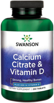 Харчова добавка Swanson Цитрат кальцію та вітамін D3 250 таблеток (87614018102) - зображення 1