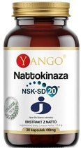 Харчова добавка Yango Nattokinase 410 мг екстракту натто 30 капсул (5907483417576) - зображення 1