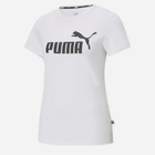 T-shirt damski Puma Ess Logo Tee 586774-02 S Biały (4063697275041) - obraz 4