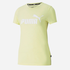 Футболка бавовняна жіноча Puma Ess Logo Tee Heather 586876-40 L Жовта (4063697258914) - зображення 1