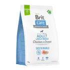 Корм для собак великих порід Brit Care Dog Sustainable Adult Large Breed з куркою та комахами
