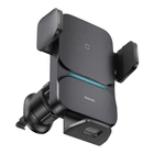 Автомобильный держатель-зарядка для смартфона Baseus CGZX000001 4.7-7.5" на решетку 15W черный