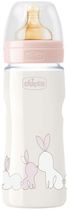 Chicco Original Touch plastikowa butelka do karmienia z lateksowym smoczkiem 4m+ 330 ml różowy (27634.10) - obraz 2