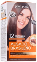 Zestaw do keratynowego prostowania włosów Kativa Alisado Brasileno Con Glyoxylic & Keratina Vegetal Kit (7750075052895) - obraz 1