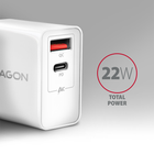 Мережевий зарядний пристрій Axagon ACU-PQ22W White - зображення 4