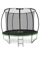 Батут Outtec Premium 12ft (374см) черно-зеленый с внутренней сеткой