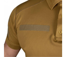 Футболка поло тактична 58 розмір 4XL чоловіча військова армійська футболка ПОЛО POLO койот для ЗСУ - зображення 5