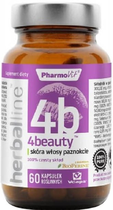 Харчова добавка Pharmovit Herballine 4beauty 60 капсул Шкіра Волосся (5902811238168) - зображення 1