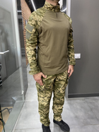 Армейская тактическая рубашка Убакс со вставками под локти Wolftrap Пиксель XL - изображение 4