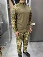 Армейская тактическая рубашка Убакс со вставками под локти Wolftrap Пиксель L - изображение 7