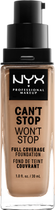 Podkład w płynie NYX Professional Makeup Can\'t Stop Won\'t Stop 24-Hour Foundation 12 Classic Tan 30 ml (800897181093) - obraz 2