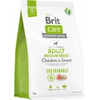 Корм для собак середніх порід Brit Care Dog Sustainable Adult Medium Breed з куркою та комахами