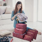 Комплект дорожных органайзеров для путешествий в чемодан / сумку Travel (6 шт) Burgundy