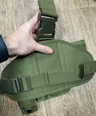 Универсальная кабура с карманом под магазин Tactic набедренная кабура с платформой Олива (1019-olive) - изображение 2