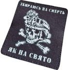 Військовий шеврон Shevron.patch 8 x 6.5 см Чорно-білий (15-568-9900) - зображення 1