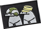 Військовий шеврон Shevron.patch 9 x 5 см Чорно-білий (24-568-9900) - зображення 1