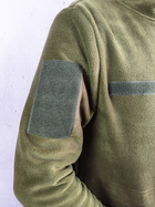 Воєнна флісова кофта на блискавці Garment Factory, оливкова Фліска ЗСУ флісова куртка тактична кофта з кишенями РОЗМІР 54 XXL - зображення 5