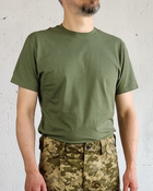 Футболка оливковая хлопок, военная армейская тактическая летняя для ТРО ВСУ НГУ оливковая XL - изображение 4