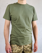 Футболка оливковая хлопок, военная армейская тактическая летняя для ТРО ВСУ НГУ оливковая S - изображение 2