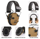 Активні навушники для захисту органів слуху Walkers Razor звукоізолюючі та шумозаглушувальні складані з металевим оголів'ям складні Койот (Kali) - зображення 5