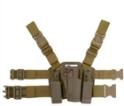 Стегнова кобура з платформою універсальна Койот надійне кріплення і швидкий доступ до зброї комфорт і надійність зручність використання в будь-яких умовах - зображення 1