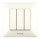 Выключатель трехклавишный Panasonic Arkedia Slim крем WNTC0015-2BG