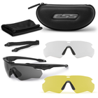 Баллистические, тактические очки ESS Crossblade со сменными линзами: Прозрачная/Smoke Gray/Hi-Def Yellow. Цвет оправы: Черный. - изображение 4