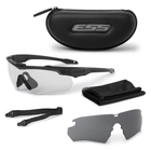 Баллистические, тактические очки ESS Crossblade со сменными линзами: Прозрачная/Smoke Gray. Цвет оправы: Черный. - изображение 3