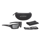 Баллистические, тактические очки ESS Rollbar Silver Logo Kit с линзами: Прозрачная / Smoke Gray. Цвет оправы: Черный. - изображение 5