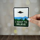 Нашивка, патч "I want to believe. Секретные материалы" (Наш0017)