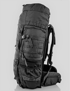 Тактичний каркасний похідний рюкзак Over Earth модель F625 80 літрів Чорний - зображення 3