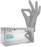Перчатки нитриловые Ampri Style Platinum неопудренные Размер XS 100 шт Серые (4044941712482) - изображение 1