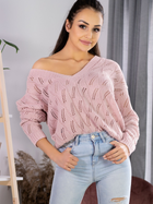 Пуловер жіночий Merribel Gloris S-M Пудровий (5907621614805) - зображення 1