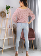 Пуловер жіночий Merribel Gloris S-M Пудровий (5907621614805) - зображення 4