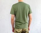 Футболка оливковая хлопок, военная армейская тактическая летняя для ТРО ВСУ НГУ оливковая M - изображение 3