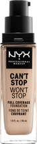 Podkład w płynie NYX Professional Makeup Can\'t Stop Won\'t Stop 24-Hour Foundation 02 Alabaster 30 ml (800897181086) - obraz 2
