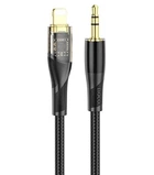 Кабель AUX Hoco UPA25 Transparent Discovery Edition Digital audio conversion cable Lightning Black