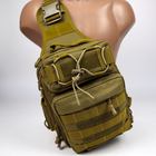 Тактический рюкзак однолямочный Командирский 7 л Coyote - изображение 4