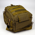 Тактичний рюкзак однолямковий Командирський 7 л Coyote - зображення 6