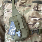 Сумка тактична барсетка на плече SILVER KNIGHT сумка під телефон та документи з кишенею під карти Олива (9119-olive) - зображення 1