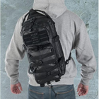 Тактический однолямочный рюкзак Mil-Tec Tactical Black one strap larg 29 л. 14059288 - изображение 3