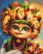 Картина по номерам Brushme Весенняя кошка Марианна Пащук 40х50 см (BS53572) (9995482174985)