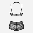 Komplet erotyczny (biustonosz + figi brazylijskie) LivCo Corsetti Fashion Linera L/XL Black (5907621628574) - obraz 6