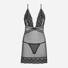 Komplet erotyczny (halka + figi stringi) LivCo Corsetti Fashion Comiran LC 90572 L/XL Black (5907621614904) - obraz 5