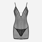 Еротичний комплект (пеньюар + трусики-стринги) LivCo Corsetti Fashion Conchita LC 13383 L/XL Чорний (5907996389100) - зображення 2