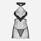 Komplet erotyczny (halka + figi stringi) LivCo Corsetti Fashion Manirtam LC 90626 L/XL Black (5907621623609) - obraz 5